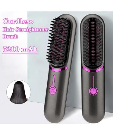 Portable Hair Straightener Brush - Travel-Friendly Anti-Frizz Styling Tool for Home & Salon - Buy Online on GoSupps.com