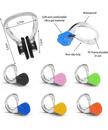 Hurdilen Swimming Nose Clip - Waterproof Silicone, 14 Pack Multicolor Set for Kids (Age 7+) and Adults - Buy Online on GoSupps.com