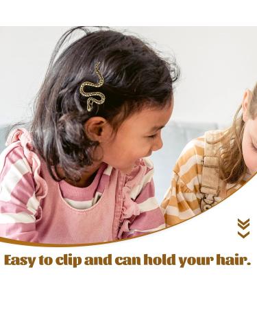 LEORX 4pcs Snake Hair Clip Set - Vintage Metal Hair Pins for Women Girls (Golden Ancient Gold) - Buy Online on GoSupps.com