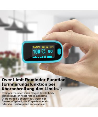 Buy MomMed Pulse Oximeter - Accurate SPO2 & Pulse Measurement for All Ages | OLED Display & Alarm | Fast International Shipping - Buy Online on GoSupps.com
