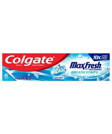 Colgate Max Fresh Whitening Toothpaste 6.3 Oz Tube, 3 Pack Cool Mint with Breath Strips - For Bad Breath - Buy Online on GoSupps.com
