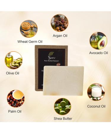 SVATV Handcrafted Ayurvedic Soap with Oudh & Vitamin E | Kosher & GMP Certified | Soothing Herbal Soap for All Skin Types - 125g - Buy Online on GoSupps.com