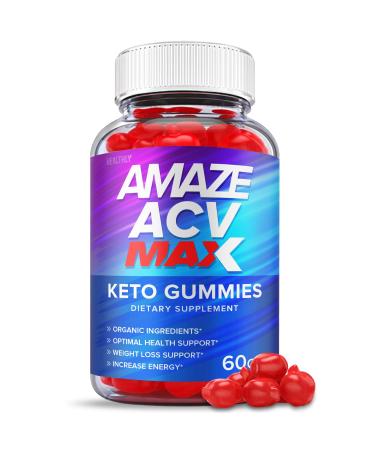 Amaze ACV Keto Gummies - Maximum Strength Vegan - Amaze Keto ACV Gummies Amaze Keto Gummies Amaze ACV Gummies with Apple Cider Vinegar Weight 1000mg Loss Vitamin B12 Beet Root Juice (60 Gummies)