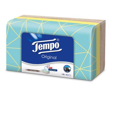 Tempo tissues box pack of 3 (3 x 80 pieces)
