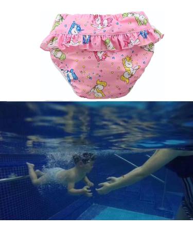Shop Baby Girls' Swimming Diaper - 2 Pack Ruffled Swim Trunks (0-3 Years) | Color B Lightweight & Comfortable - Buy Online on GoSupps.com