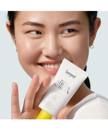 Supergoop! Mineral Sheerscreen SPF 30 PA+++ 0.68 fl oz - 100% Mineral Broad Spectrum Face Sunscreen with Blue Light Protection - Satin Finish for All Skin Types - Buy Online on GoSupps.com