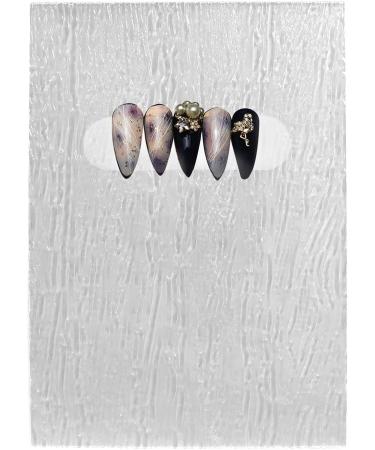 False Nail Tips Sample Display Showing Rack Nail Practice Board for Nail Salon(Transparent bark pattern-02) - Buy Online on GoSupps.com