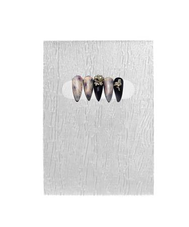 Nail Art Display Board - Acrylic Manicure Sample Stand for Nail Salons | Transparent Bark Pattern-02 - Buy Online on GoSupps.com