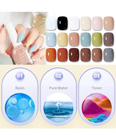 Milky White Nail Polish Nail Varnish French Manicure Natural Transparent Quick Dry Long Lasting Nail Polish No Need Baking Water Based Formula Nail Varnish DIY Nail Art Manicure at Home(10ml) - Buy Online on GoSupps.com