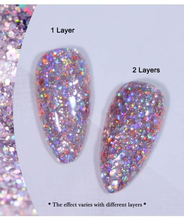 Sparkling Pink Glitter Gel Nail Polish | NAILKISS CCJ04 | Soak Off UV LED Manicure Pedicure - Buy Online on GoSupps.com