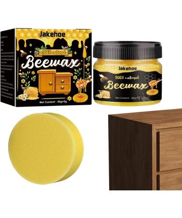 Wood Wax Polish - 80g Natural Seasoning Beeswax Wood Polish & Conditioner | Flexible Beeswax Furniture Polish Restorer Furniture Cleaner and Polish for Wood Doors Chairs Floors Welts - Buy Online on GoSupps.com