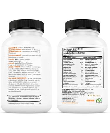 Renew Actives Turmeric Platinum with Black Pepper & Ginger - Antioxidant Source Liver Protectant & Digestive Health - Organic Extra Strength Formula 120 Capsules (2pk) 120 count (Pack of 2) - Buy Online on GoSupps.com