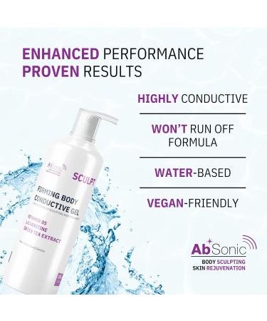Absonic Sculpt Firming Cavitation Conductive Gel - Toning Gel Enriched with L-Carnitine & Green Tea Extract for Body Cavitation Sculpting & Tightening Devices - 8.5oz Bottle - Made in USA - Buy Online on GoSupps.com
