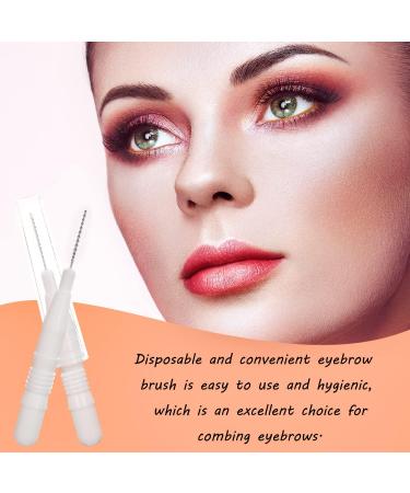 AOVNA 20 Pieces Micro Eyebrow Brush With Cap Micro Applicators Brushes Mascara Brush for Make-up White - Buy Online on GoSupps.com