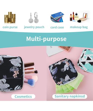 Amaxiu Sanitary Napkin Storage Bags 2pcs Waterproof Travel Menstrual Pad Pouch with Zipper Mini Tampons Holder for Purse Period Nursing Pad Holder for Women Girls 5.1" x 5.1" (Pattern E) - Buy Online on GoSupps.com