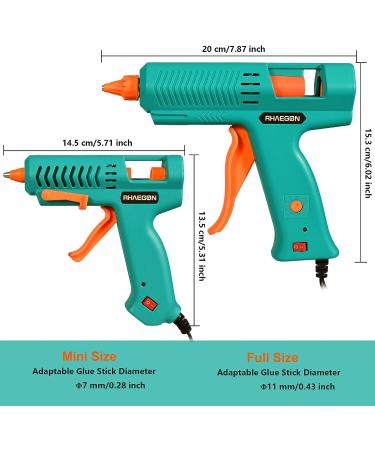 RHAEGON 60W Hot Glue Gun Kit for Crafting & Repairs | Drip-Free & Leakage-Proof Design with 50 Glue Sticks (7mmx130mm) - Buy Online on GoSupps.com