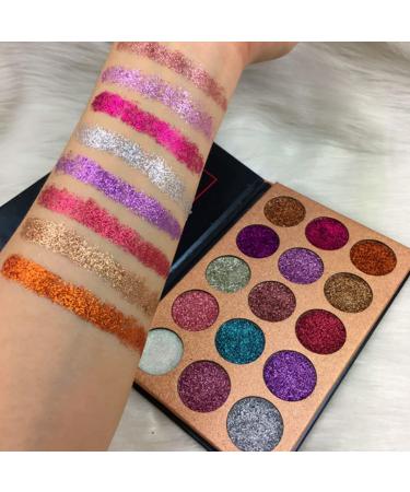 15 Colors Eyeshadow Palette - Glitter Shimmer Pigment Makeup for Stunning Looks | International Shipping - Buy Online on GoSupps.com