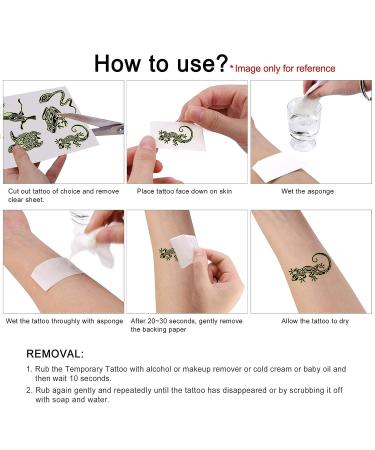 Glow in Dark Temporary Tattoos - Moon Sun Wolf Lion Designs (14 Sheets) - Buy Online on GoSupps.com