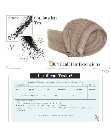 Buy Vivien Extensions Real Hair Tress - Ash Blonde Highlight & Bleach Blonde 80g | Perfect for Sewing #P16/25cm - Buy Online on GoSupps.com