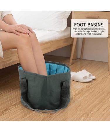 Lurrose Foldable Foot Spa Bucket | Portable Foot Bath for Relaxation & Travel | Heated Nylon Spa Pool - Buy Online on GoSupps.com