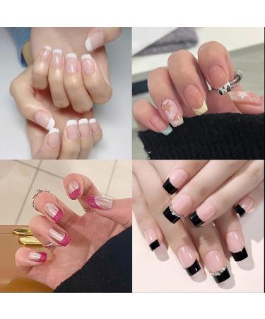 600 Pcs Oval False Nail Tips - 12 Sizes Short Transparent French Half Cover for DIY Nail Art Studios - Buy Online on GoSupps.com