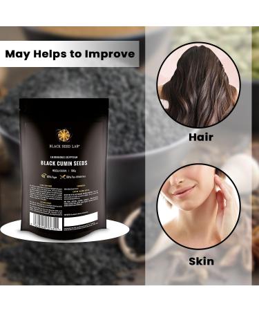 Luxurious Black Cumin Seeds 500g - Sourced Eqyptian Nigella Sativa Seeds | Packed in Refillable Pouch - Improve Overall Wellbeing | Made by BLACK SEED LAB in UK - Buy Online on GoSupps.com