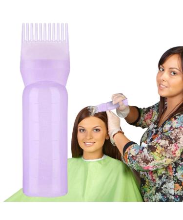 Hair Oiling Applicator Root Comb Applicator Bottle Oil Applicator For Hair Dye Hair Dye Applicator Brush 3 Pack For Hair Root Comb Color With Graduated Scale Hair Color Applicator Bottles Purple