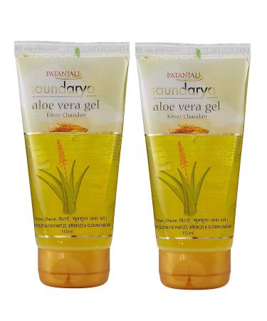 Patanjali Saundarya Aloe Vera Kesar Chandan Gel - 150 ml (Pack of 2)