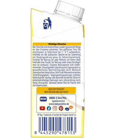Beba Nestl Pre Infant Milk - Ready-to-Drink Baby Food Tetra Pak (6 x 200ml) | International Shipping Available - Buy Online on GoSupps.com