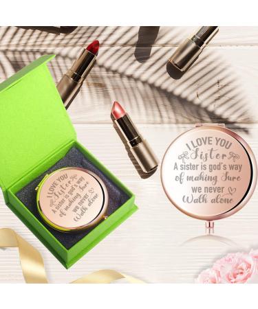 Rose Gold Compact Mirror for Sister - Unique Graduation & Birthday Gift - Buy Online on GoSupps.com