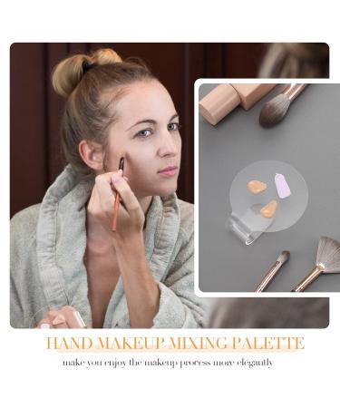 Makeup Mixing Palette Set - 2 Handheld Acrylic Trays for Foundation & Eyeshadow Blending | Clear Cosmetic Mixing Dish - Buy Online on GoSupps.com