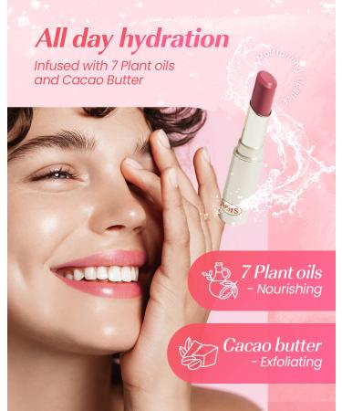 AMTS Tinted Lip Balm 01 Mauve Pink | Hydrating Lip Butter - Moisturizing Lipstick | Korean Beauty Lip Tint for Dry, Cracked Lips - Buy Online on GoSupps.com