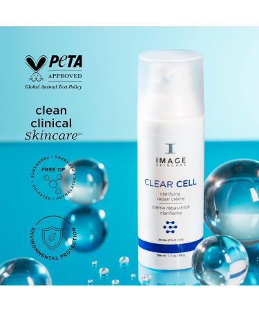 IMAGE Skincare, CLEAR CELL Clarifying Repair Cr me, Face Night Cream Gel Moisturizer for Oily Prone Skin 1.7 Ounce (Pack of 1) - Buy Online on GoSupps.com