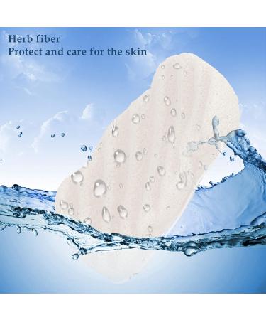 Plant Fiber Facial Sponge Washable Reusable Portable Exfoliating Bath Puff for Sensitive Skin Care (Long wavy white (dry)) - Buy Online on GoSupps.com