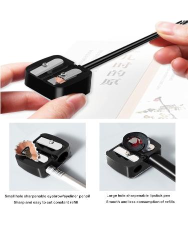 Dual Eyebrow and Eyeliner Makeup Sharpener - 2 Hole Pencil Sharpener for Eye and Lip Makeup - Buy Online on GoSupps.com