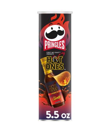 Pringles Hot Ones Los Calientes Croustilles de pommes de terre barbacoa collations pic es inspiration sauce piquante bo te de 156 ml (1 bo te)