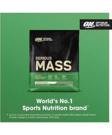 Optimum Nutrition Serious Mass Protein Powder with Creatine Glutamine 25 Vitamins and Minerals Cookies & Cream Flavour 16 Servings 5.45KG Cookies & Cream 16 Servings (Pack of 1) - Buy Online on GoSupps.com