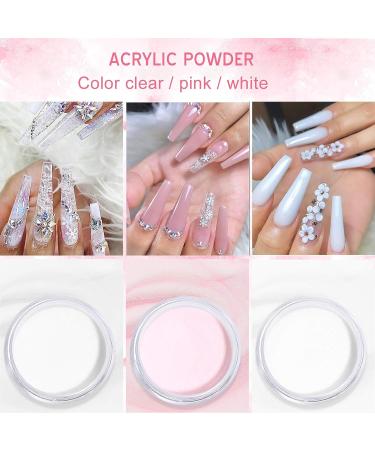 Saviland Acrylic Nail Kit - Professional Acrylic Powder and Liquid Set with Nail Brush and Forms - 3 Colors for Nails Extension - Beginner Friendly - Buy Online on GoSupps.com