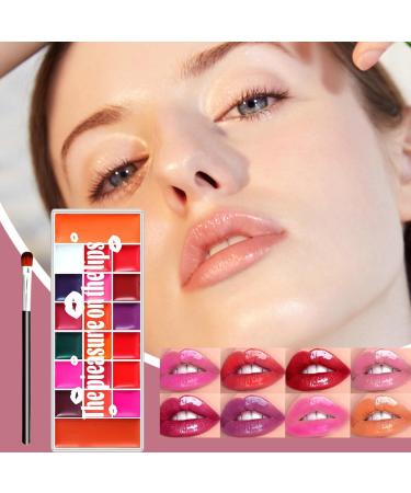 Glugahrif Lip Palette Makeup Palette with 20 Eyeshadows Velvety Matte Eyeshadow Streak Resistant Water Resistant for Events Wedding and Stage - Buy Online on GoSupps.com