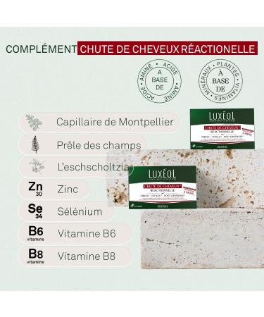 LUX OL - Chute De Cheveux R actionnelle - Aide Pr venir Chute De Cheveux Passag re - Stress Fatigue Post-Grossesse - Capillaire De Montpellier - Fabriqu En France - Programme 3 Mois - 90 G lules 3 mois G lules - Buy Online on GoSupps.com