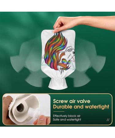 Buy Colorful Horse Hot Water Bottle with Plush Cover | Warm Up for Adults & Kids - 26.5x15.3cm | International Shipping - Buy Online on GoSupps.com