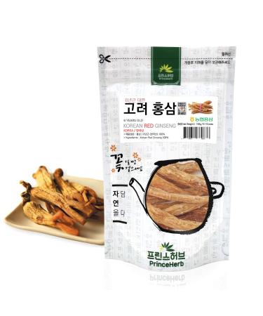 Medicinal Korean Herb First Grade Premium Korean Koryu Red Ginseng 6 Years Old/Dried Bulk Herbs 6 150g / 6-10 Roots