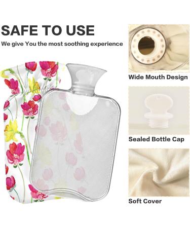 Buy Naanle Hot Water Bottle - Yellow & Red Flowers | 2L Heat Bottle for Pain Relief Warmer & Cold Therapy - Buy Online on GoSupps.com