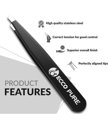 Premium Stainless Steel Slant Tip Tweezers for Women & Men - Fine & Sharp Points - Lab Precision - 1 Pack - Buy Online on GoSupps.com