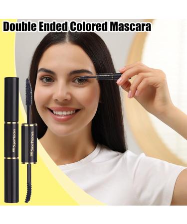 Eyelash Mascara Double Head Waterproof and Sweatproof Long Lasting Eyelashes Makeup Tool for Party Vacation Travel Black - Buy Online on GoSupps.com