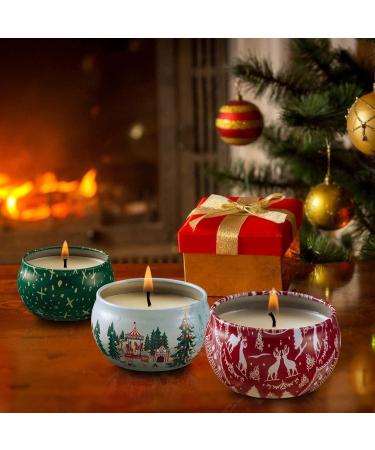 Buy Christmas Scented Soy Wax Candles - Aromatherapy & Stress Relief - Set of 12 Natural Fragrance Tin Candles for International Shipping - Buy Online on GoSupps.com