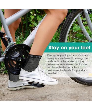 Modvel Foot & Ankle Brace Socks - Compression Sleeve for Sprained Ankle Support - Tendonitis & Arthritis Relief for Men & Women - Sports Running Small Black - Buy Online on GoSupps.com