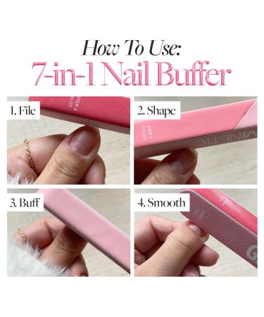 Glamnetic 7-in-1 Nail Buffer | All-in-One Nail Buffing Block for Filing Shaping & Polishing | Lightweight & Easy to Use | Perfect for Manicure & Pedicure - Buy Online on GoSupps.com