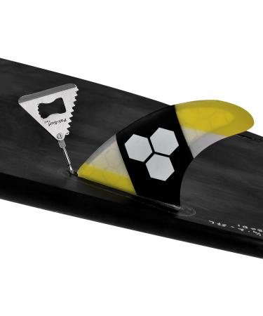 VEBODI Surf Fin Key Tool with 6 FCS Screws | Multi-Functional Surfing Accessory for Surfers | Includes Wax Comb, Scraper, Bottle Opener, and Keychain - Buy Online on GoSupps.com