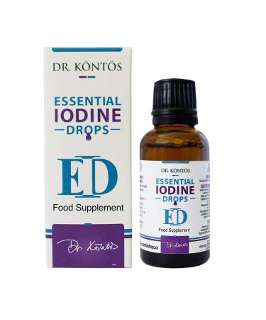 Dr. Kontos Essential Iodine Drops -a FULVIC ACID Food Supplement for Metabolism & Thyroid Balance - Promotes Healthy Hair & Skin Natural Liver & Kidney Support - Non-GMO Vegan Friendly Formula -30 ml